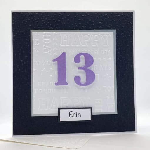 Age 13 birthday card front 1