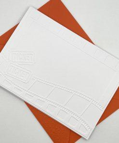 EMB019 Movie Tickets embossed cards above