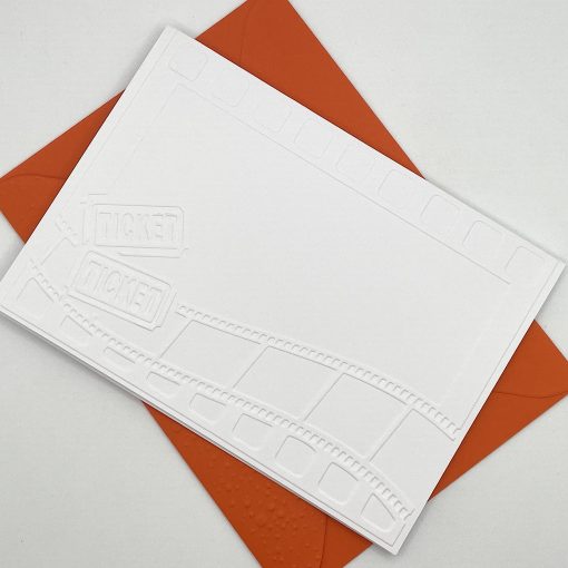 EMB019 Movie Tickets embossed cards above