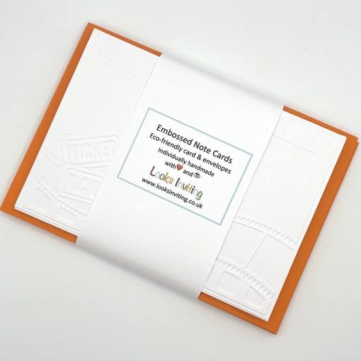 EMB019 Movie Tickets embossed cards wrapped
