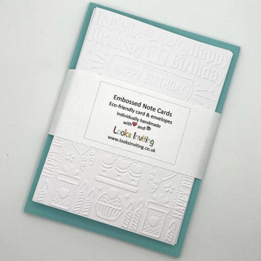 EMB061 happy birthday collage embossed cards wrapped scaled