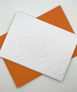 EMB104 Tulips embossed cards above scaled