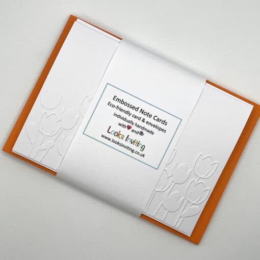 EMB104 Tulips embossed cards wrapped scaled