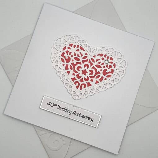 Heart 40th anniverary card above scaled