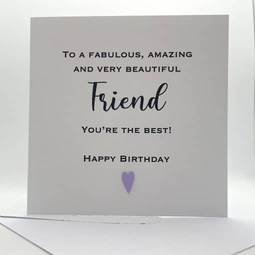 SS059 Fabulous friend youre the best birthday card front