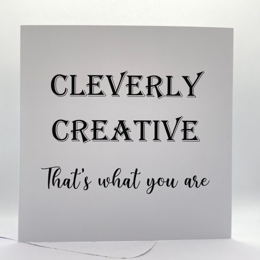 TWYA005 Cleverly Creative greeting card front