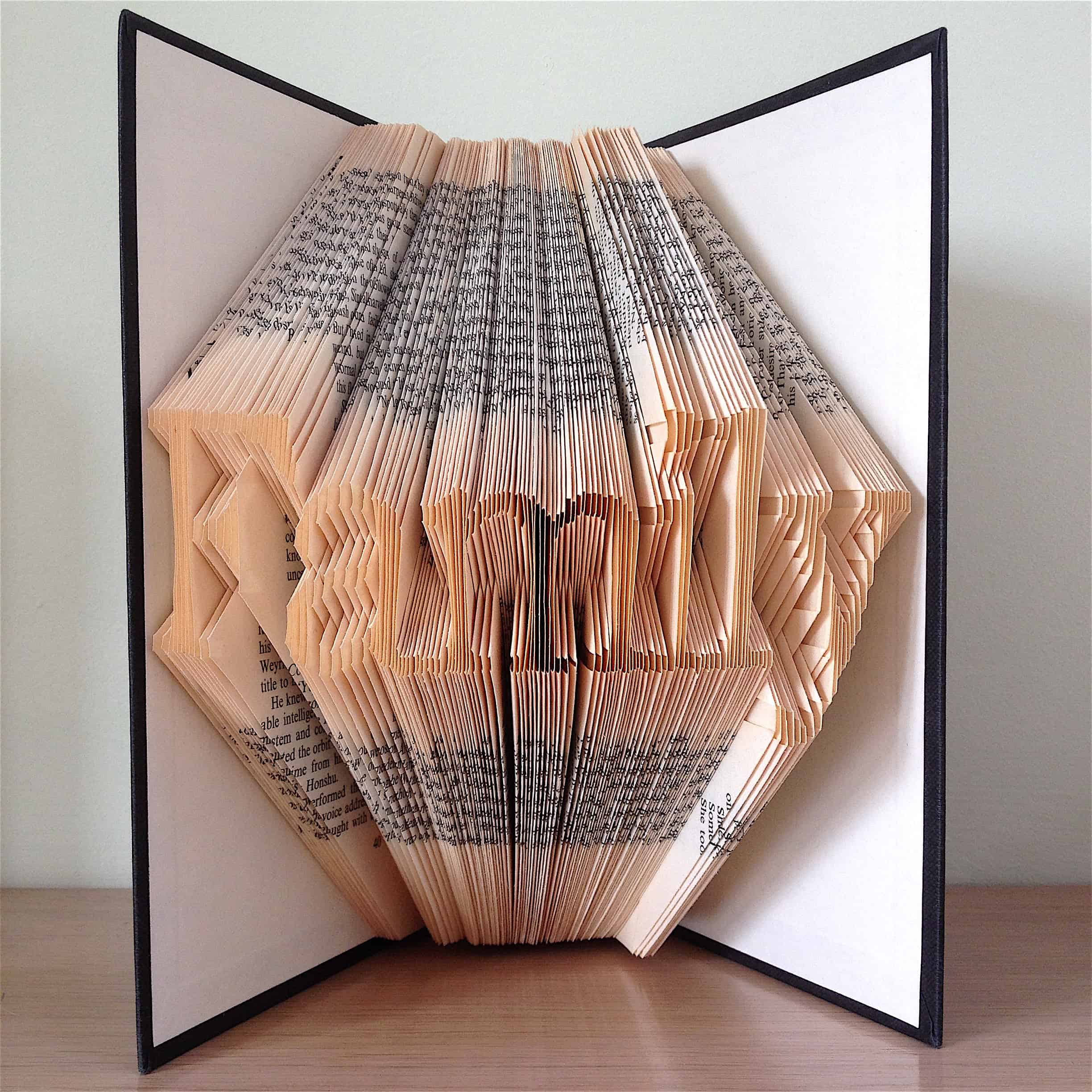 Handmade Folded Book Art Family. 