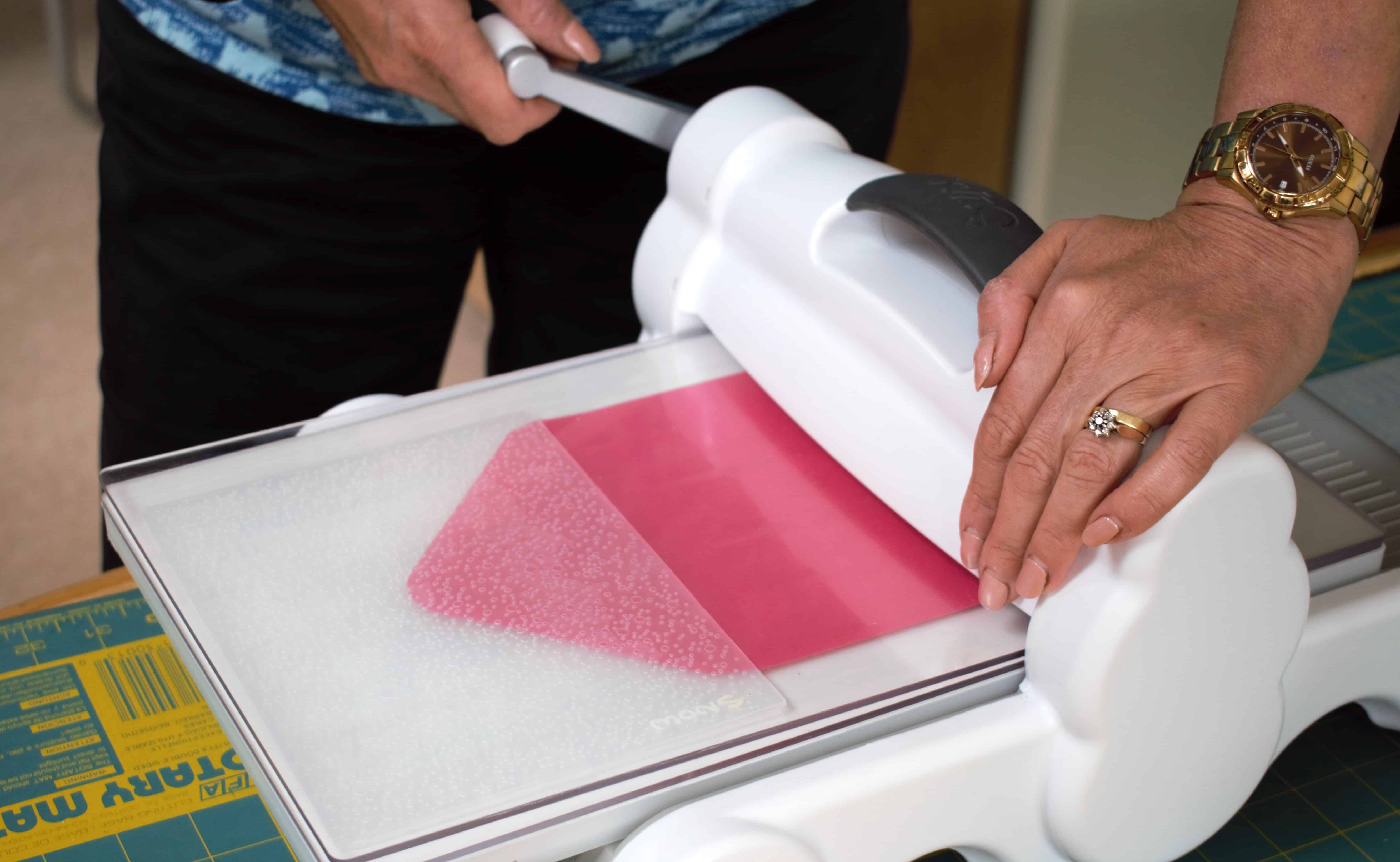 embossing an envelope