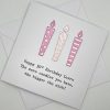 30th birthday card with candles in pink above scaled
