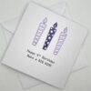 6th birthday card with candles in purple above