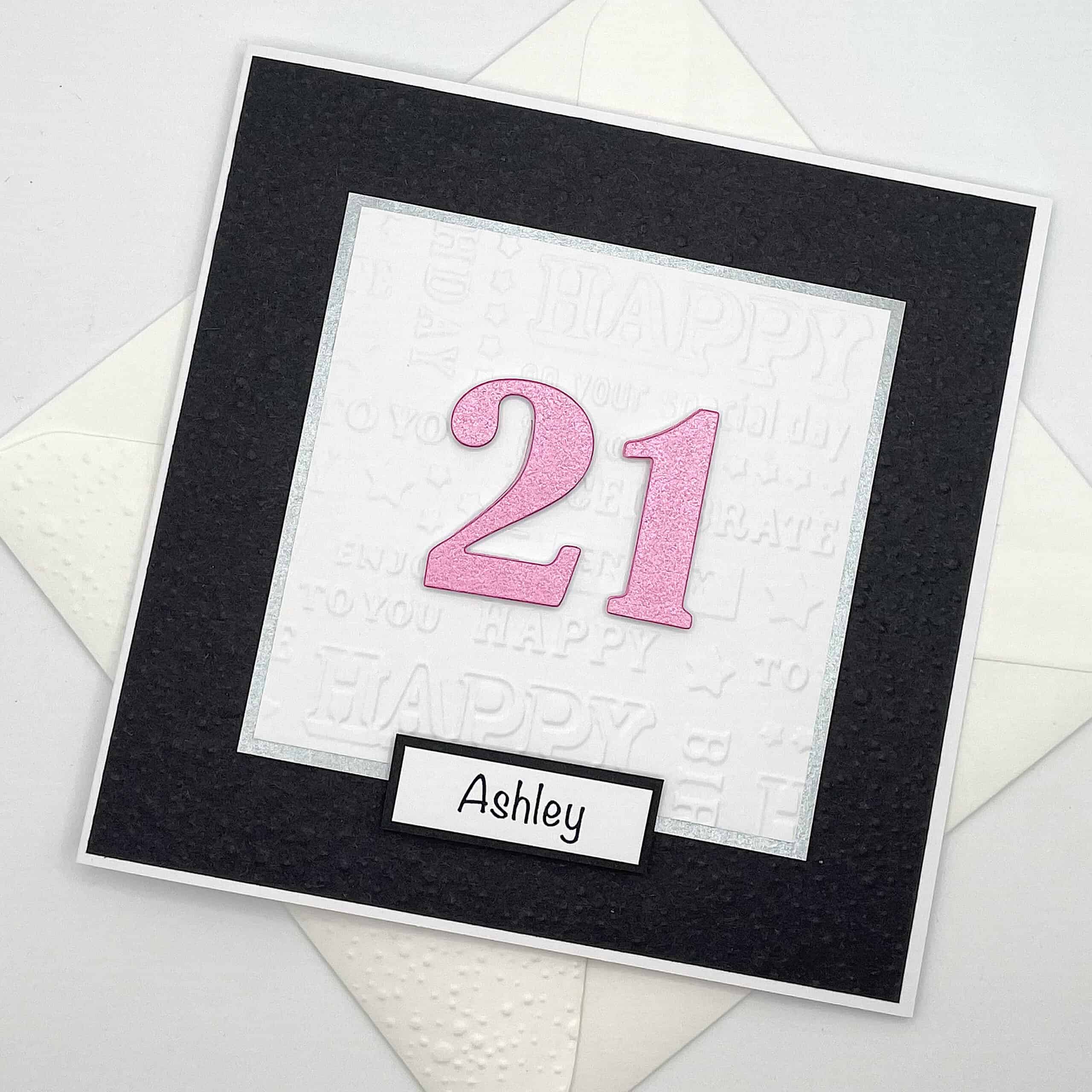Personalised 21st Birthday Card - Handmade For Her, For Him by Looks Inviting with Free UK Delivery