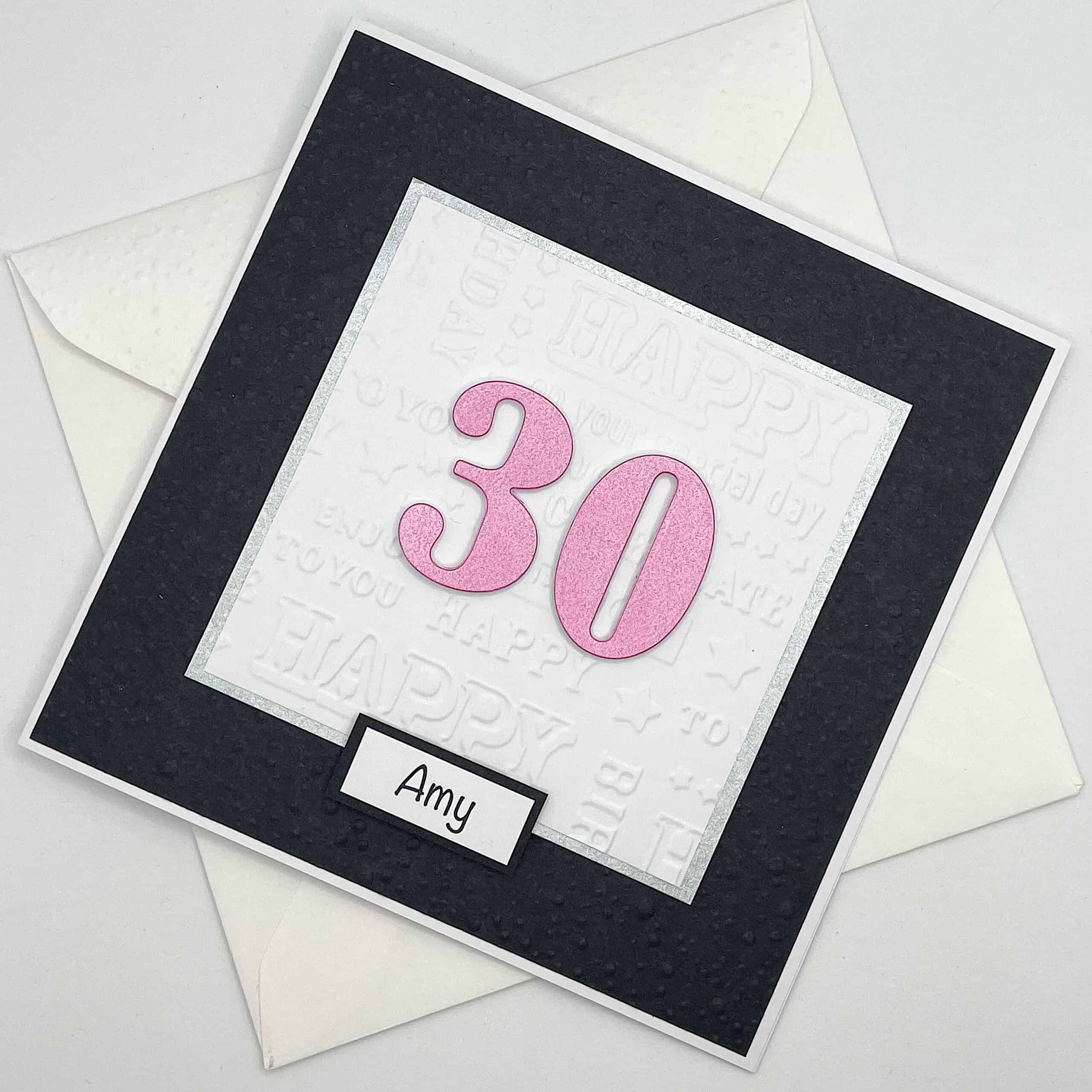 Personalised 30th Birthday Card - Handmade For Her, For Him by Looks Inviting with Free UK Delivery