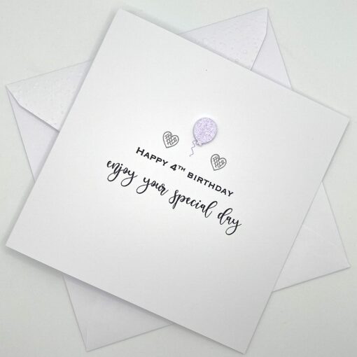 BTH004 happy 4th birthday card above