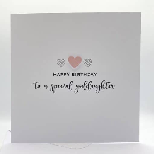 BTH034 goddaughter birthday card front