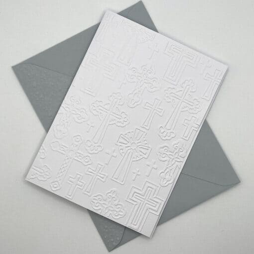 EMB003 Church crosses embossed cards abiove scaled