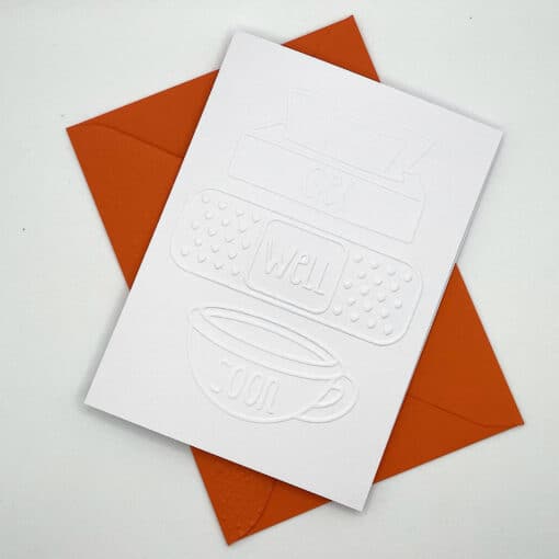 EMB005 get well soon embossed cards above scaled