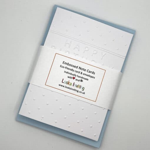 EMB066 Happy Brthday dots embossed cards pack scaled