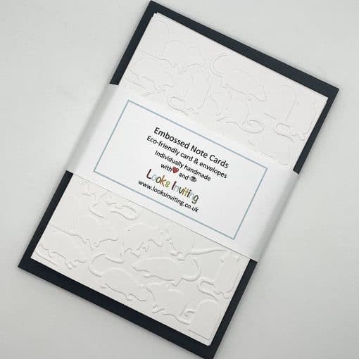 EMB074 Mice embossed cards wrapped