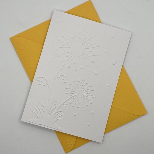 EMB105 Dandelions embossed cards above