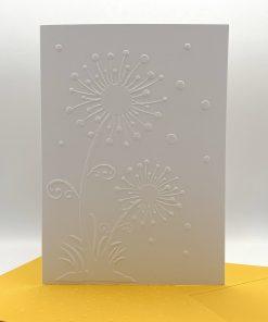 EMB105 Dandelions embossed cards front