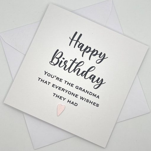 SS012 Everyone wishes grandma birthday card above