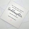SS037 Special goddaughter youre the best birthday card above