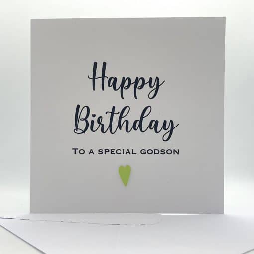 SS041 Special godson birthday card front