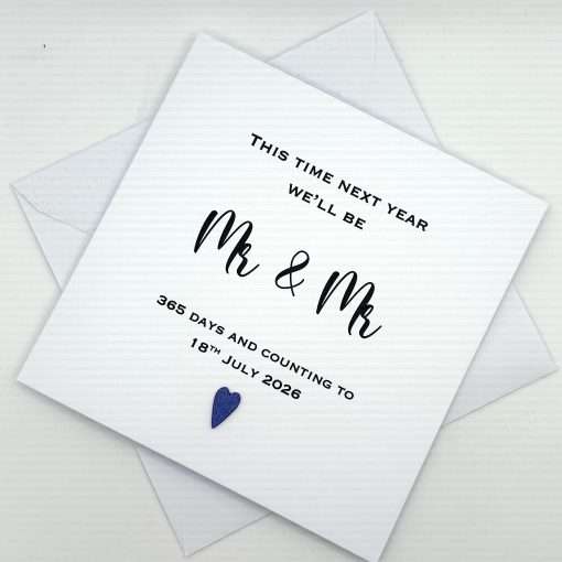 SS065 Countdown Mr and Mr personalised above