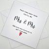 SS065 Countdown Mrs and Mrs personalised above