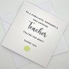 SS101 Amazing teacher youre the best thank you card with green apple above
