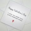 SSC114 Valentine card I love you more than personalised above