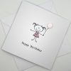 STICK 001 Birthday card for girl above scaled