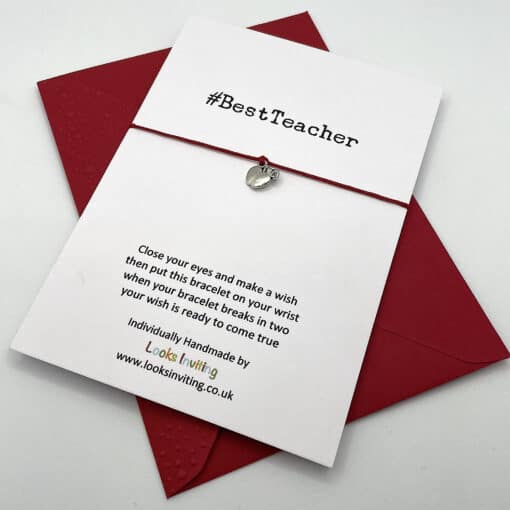 WB001 BestTeacher wish bracelet angled scaled