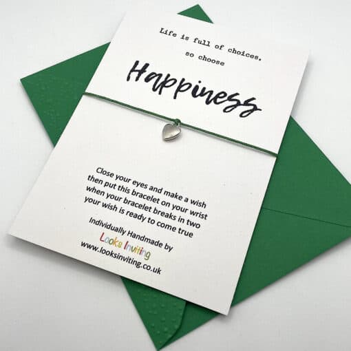 WB038 Choose happiness wish bracelet angled scaled