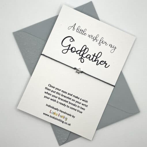 WB084 Godfather wish bracelet above scaled