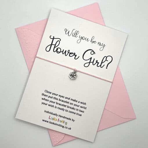 WB104 Will you be my flower girl wish bracelet above scaled